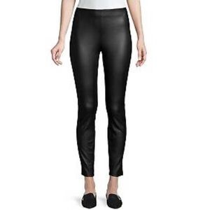 theory faux leather pants